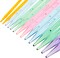 14 PCS(7 Pair) Multicolor Plastic Crystal Knitting Needles Weaving Tool Acrylic Crystal Knitting Tools Acrylic Needle for Scarf Sweater